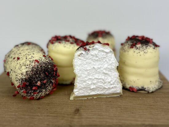Lakrids og hindbær