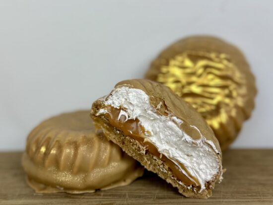 Saltkaramel flødebollecookie